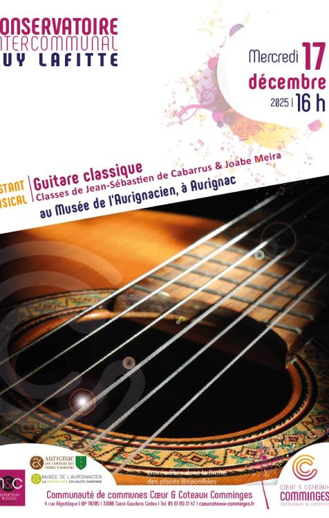 Concert de guitare au musée | Mercredi 17 décembre à 16h