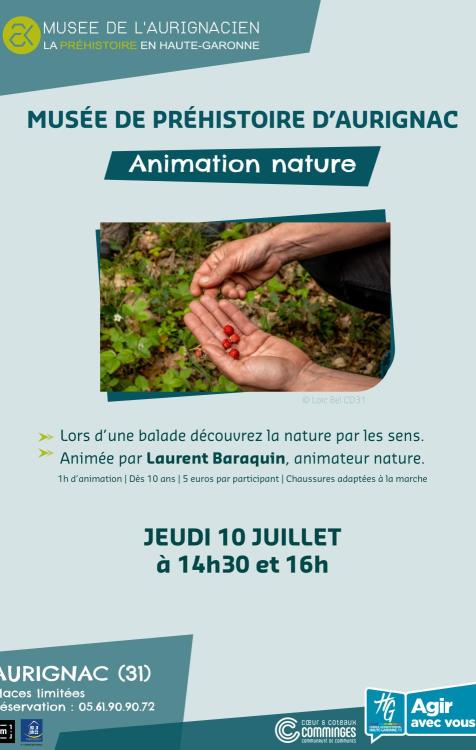 Animation la nature par les sens | Jeudi 10 juillet à 14h30 et 16h